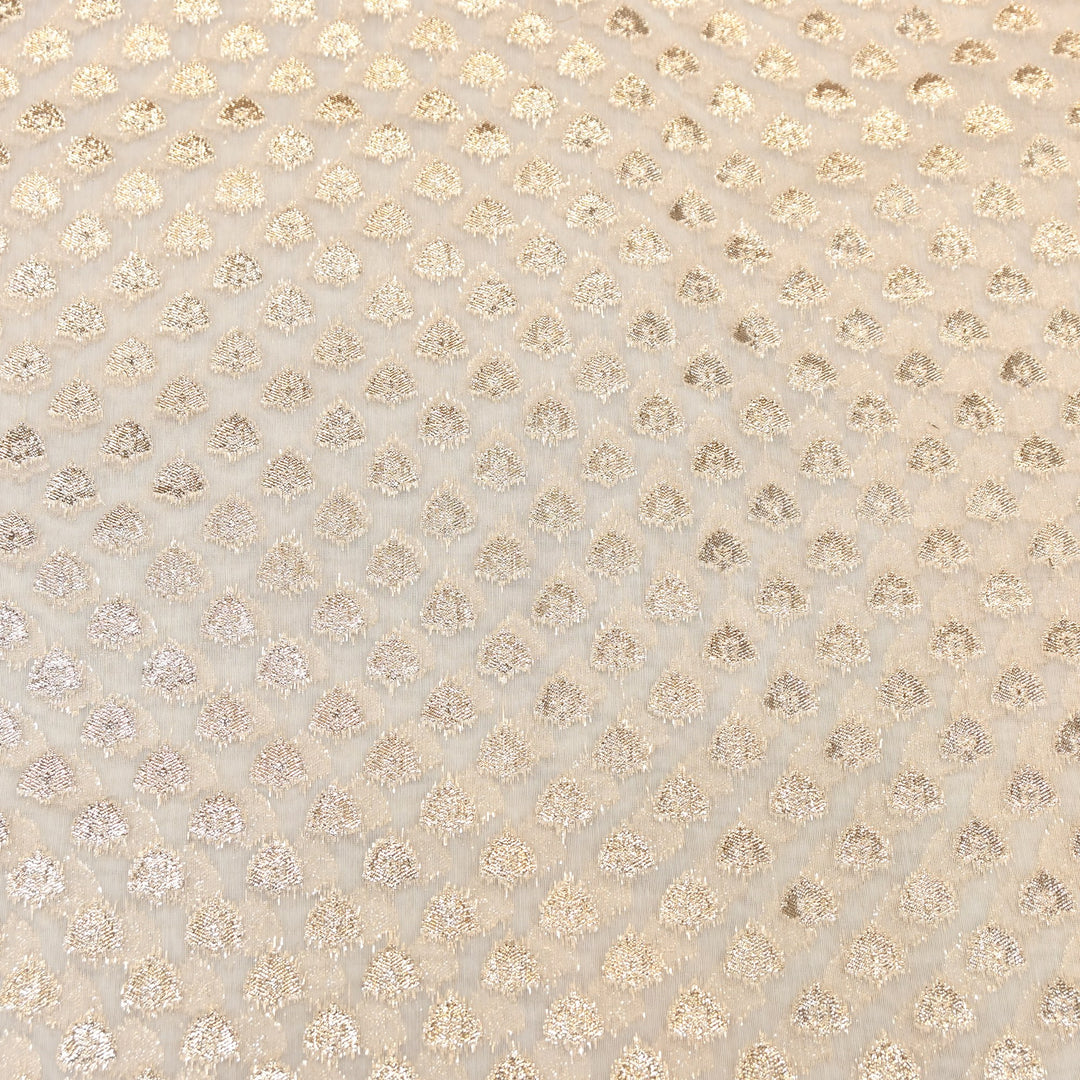 Banarasi Chanderi Zari Fabric 44" – Elegant Designer Weave-000485-15