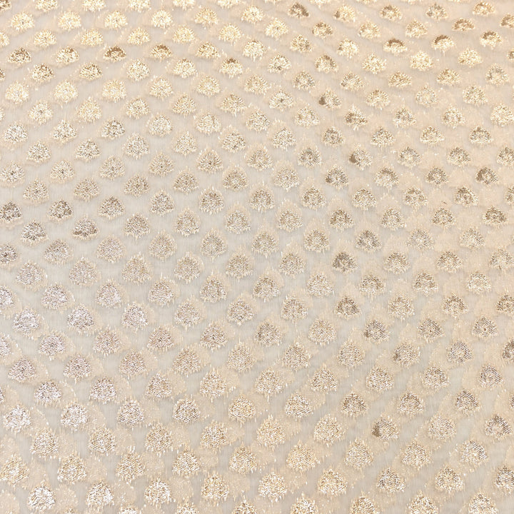 Banarasi Chanderi Zari Fabric 44" – Elegant Designer Weave-000485-15