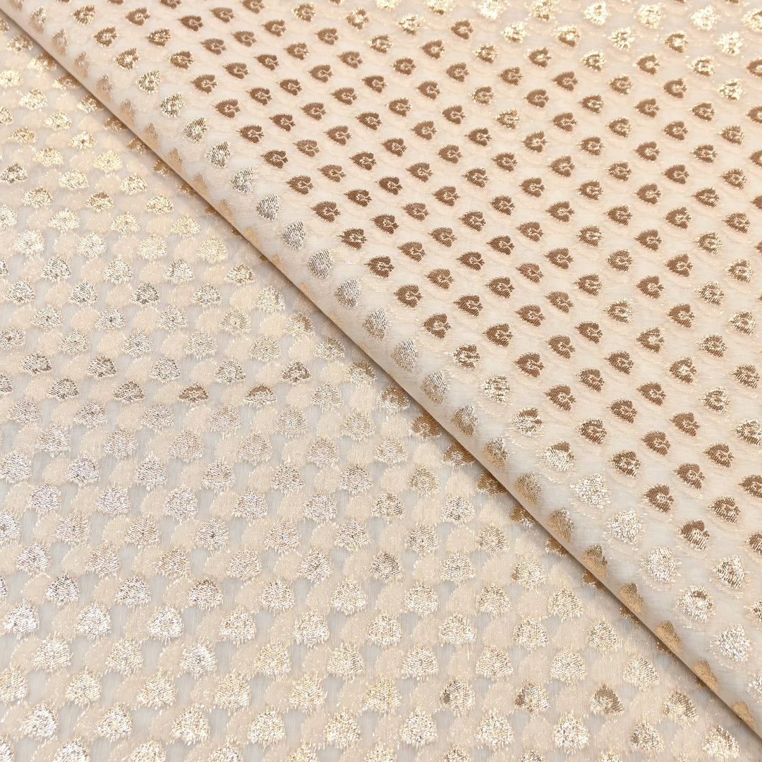 Banarasi Chanderi Zari Fabric 44" – Elegant Designer Weave-000485-15