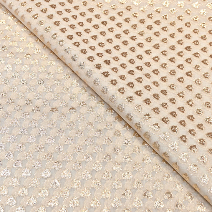 Banarasi Chanderi Zari Fabric 44" – Elegant Designer Weave-000485-15
