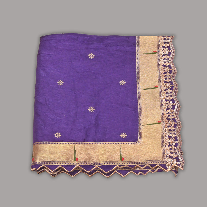 Dola Silk Zari Jacquard Dupatta | Designer Ethnic Dupatta -B88333-D