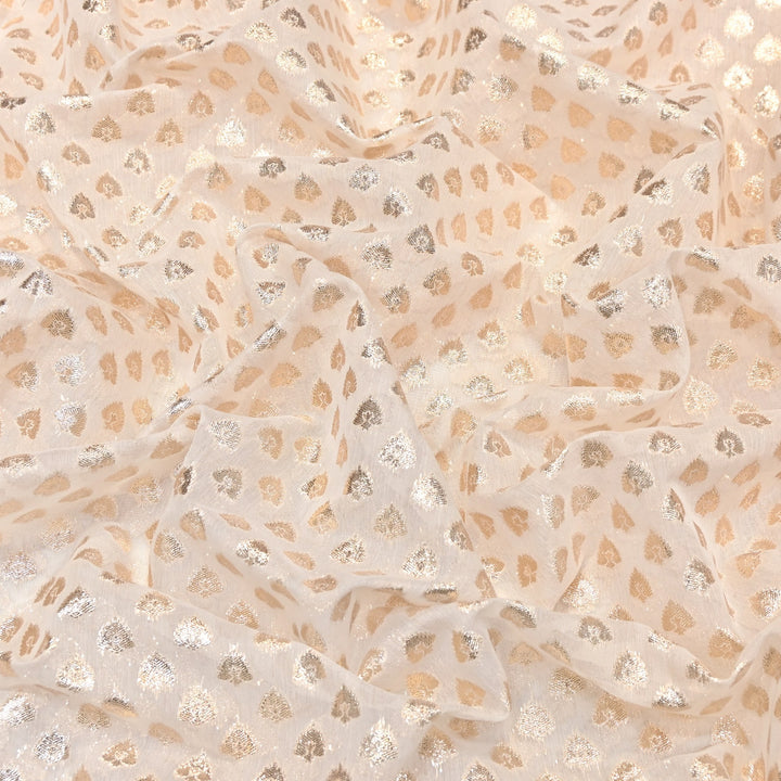 Banarasi Chanderi Zari Fabric 44" – Elegant Designer Weave-000485-15