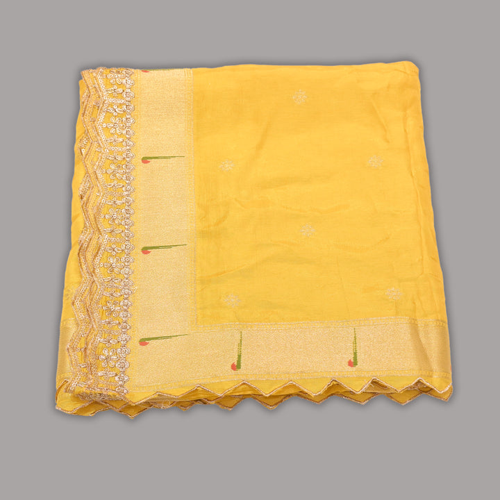 Dola Silk Zari Jacquard Dupatta | Designer Ethnic Dupatta -B88333-F