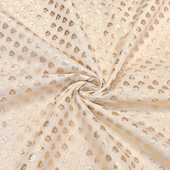 Banarasi Chanderi Zari Fabric 44" – Elegant Designer Weave-000485-15