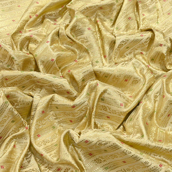 Premium Satin Mina Zari Brocade Fabric for Designer Ethnic Wear | 001809-1