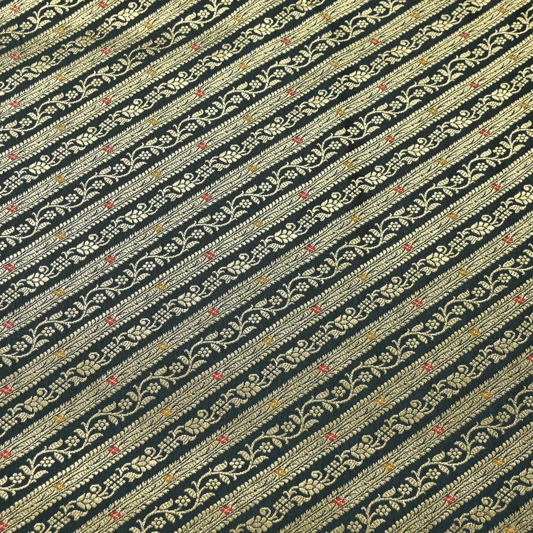 Premium Satin Mina Zari Brocade Fabric for Designer Ethnic Wear | 001809-2