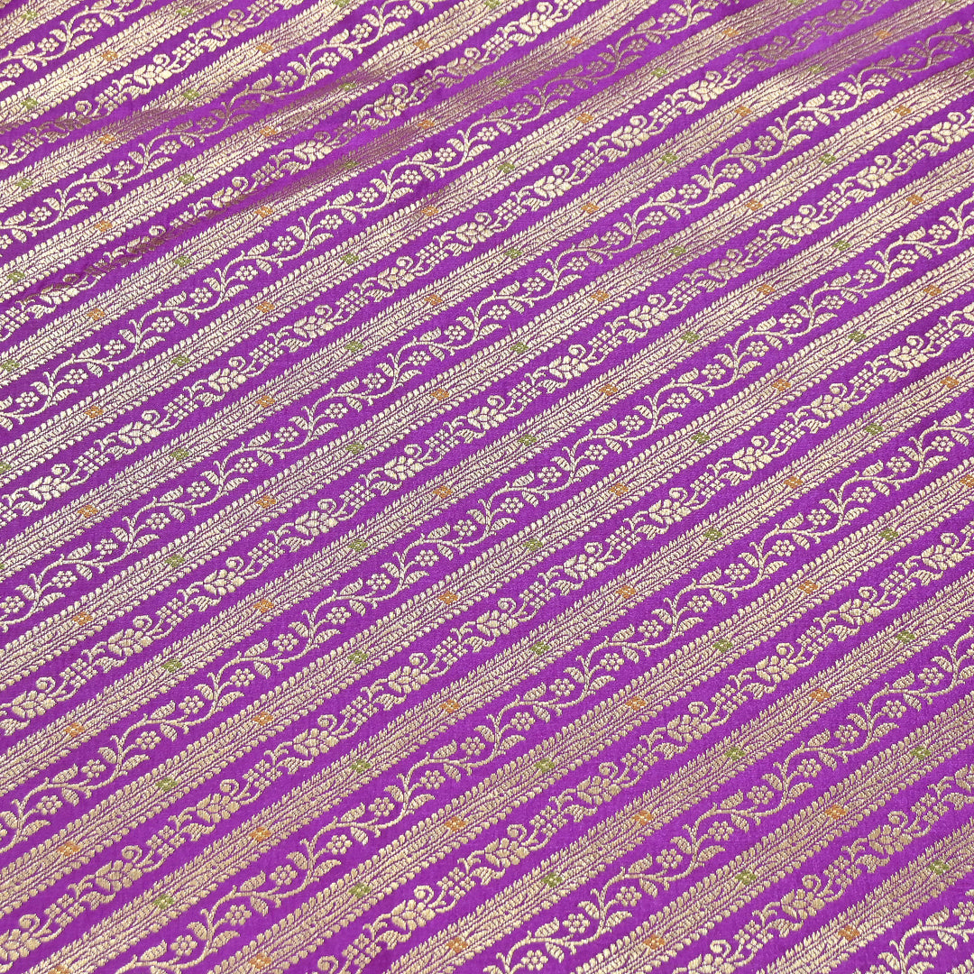 Premium Satin Mina Zari Brocade Fabric for Designer Ethnic Wear | 001809-3