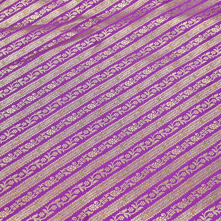 Premium Satin Mina Zari Brocade Fabric for Designer Ethnic Wear | 001809-3