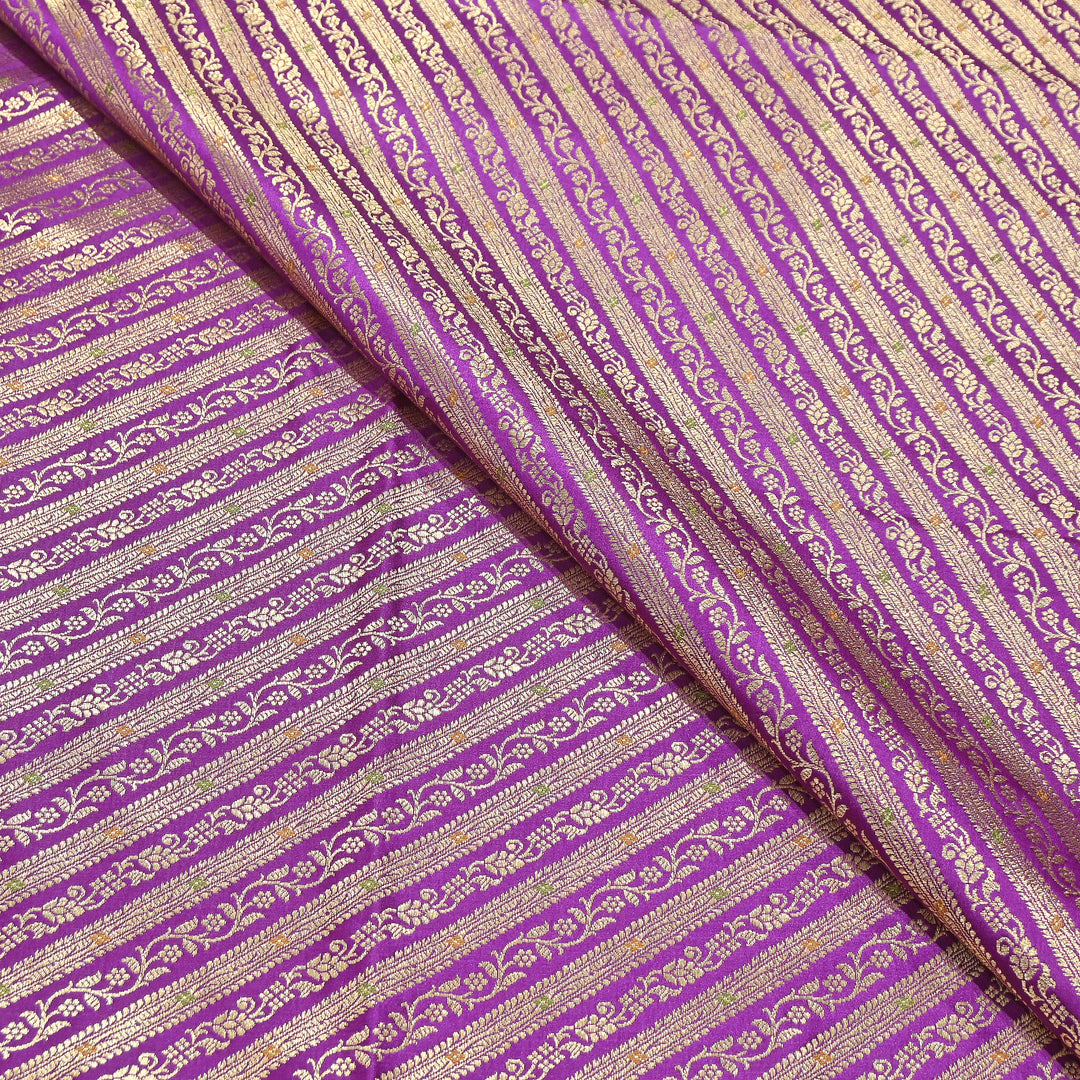 Premium Satin Mina Zari Brocade Fabric for Designer Ethnic Wear | 001809-3