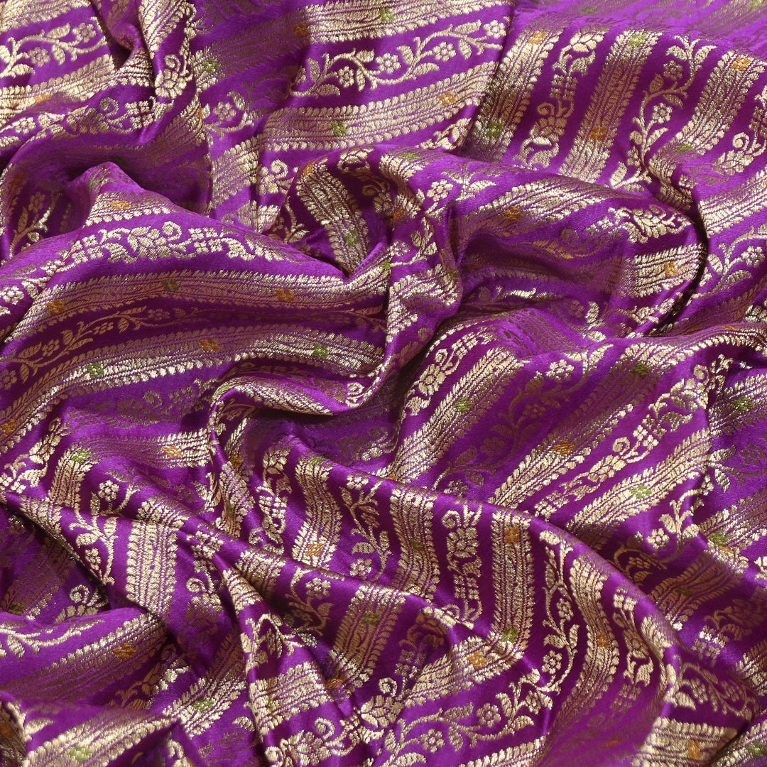 Premium Satin Mina Zari Brocade Fabric for Designer Ethnic Wear | 001809-3