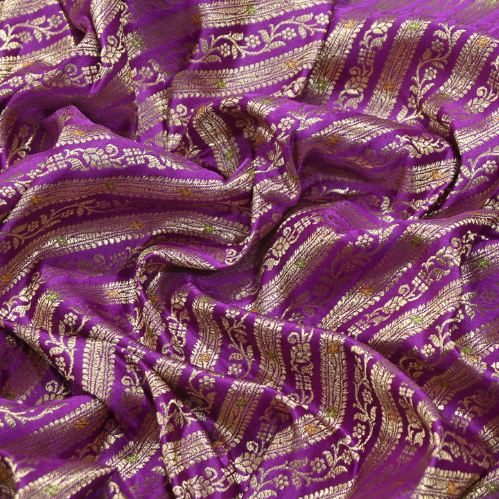 Premium Satin Mina Zari Brocade Fabric for Designer Ethnic Wear | 001809-3