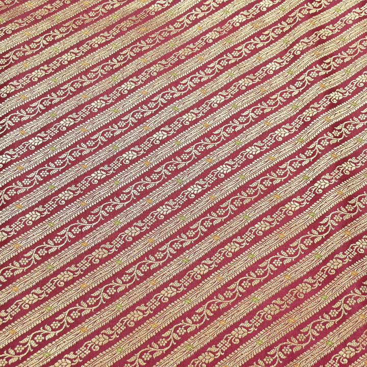 Premium Satin Mina Zari Brocade Fabric for Designer Ethnic Wear | 001809-4