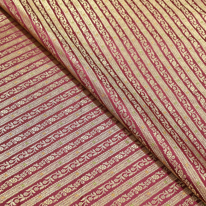 Premium Satin Mina Zari Brocade Fabric for Designer Ethnic Wear | 001809-4