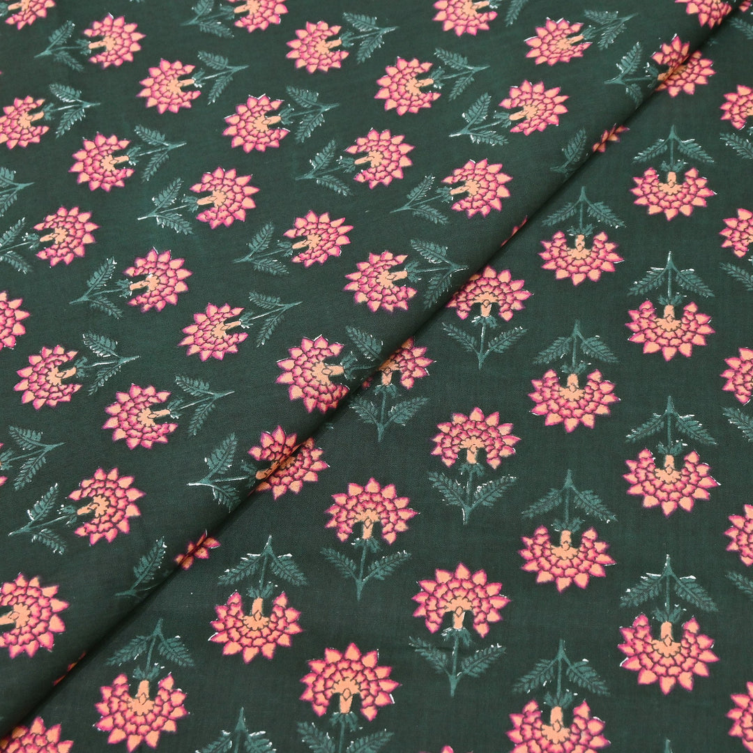 Premium Cotton Printed Fabric – Soft Breathable Designer Cotton Fabric - 000350-H4