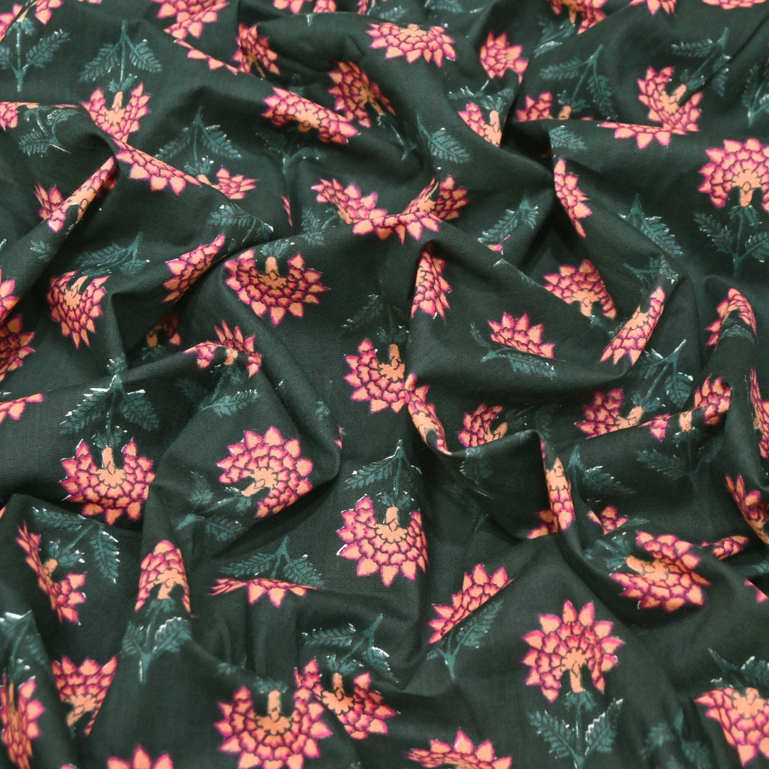 Premium Cotton Printed Fabric – Soft Breathable Designer Cotton Fabric - 000350-H4
