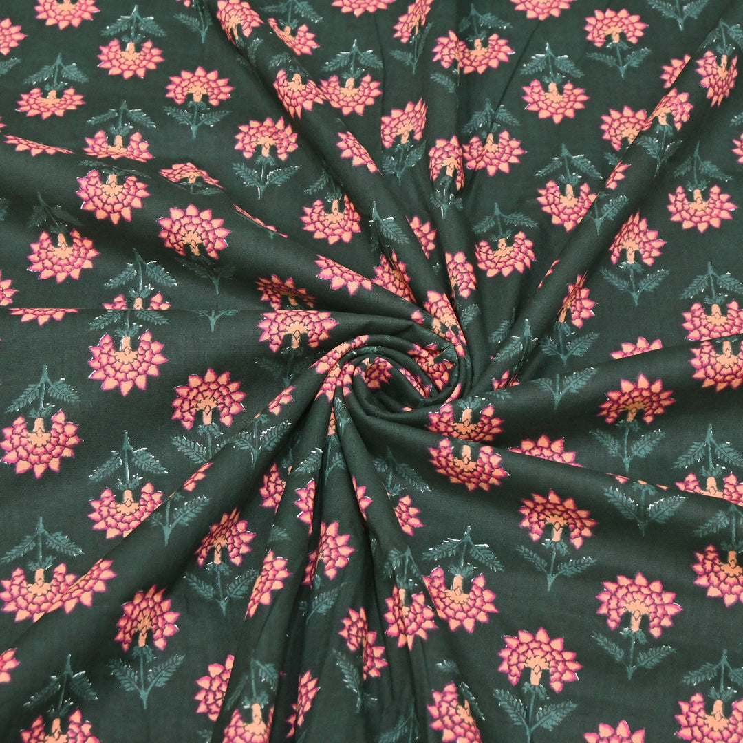 Premium Cotton Printed Fabric – Soft Breathable Designer Cotton Fabric - 000350-H4