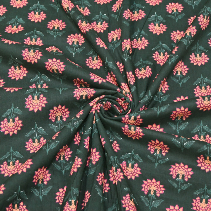 Premium Cotton Printed Fabric – Soft Breathable Designer Cotton Fabric - 000350-H4