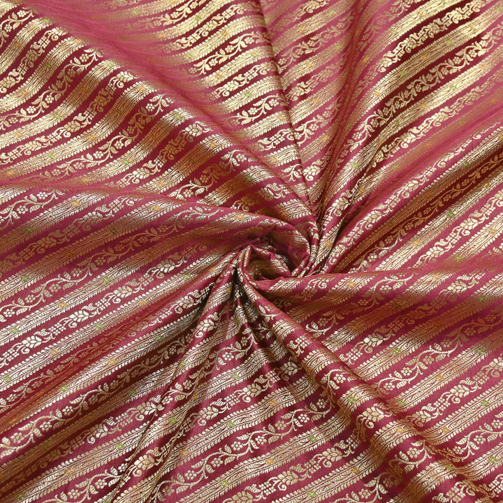 Premium Satin Mina Zari Brocade Fabric for Designer Ethnic Wear | 001809-4