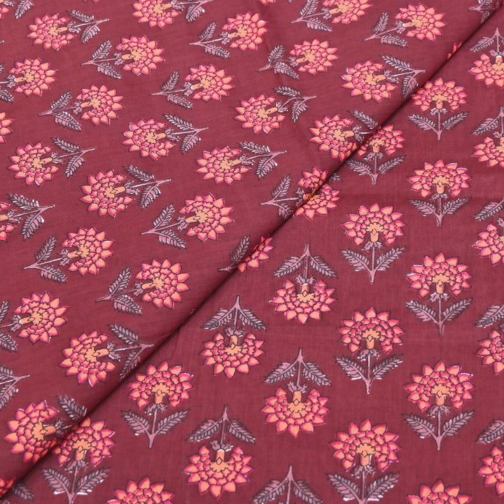 Premium Cotton Printed Fabric – Soft Breathable Designer Cotton Fabric - 000350-H5