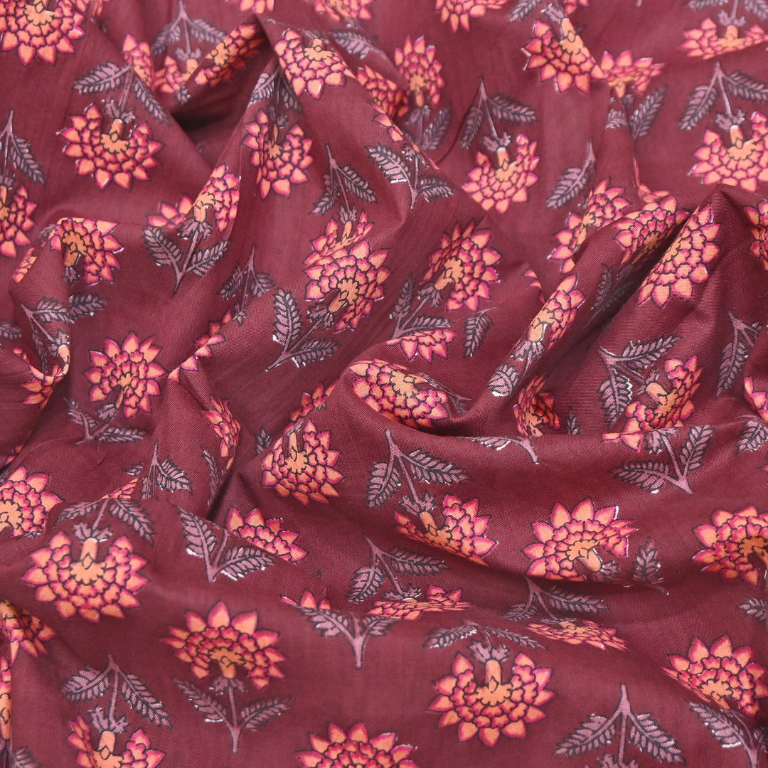 Premium Cotton Printed Fabric – Soft Breathable Designer Cotton Fabric - 000350-H5