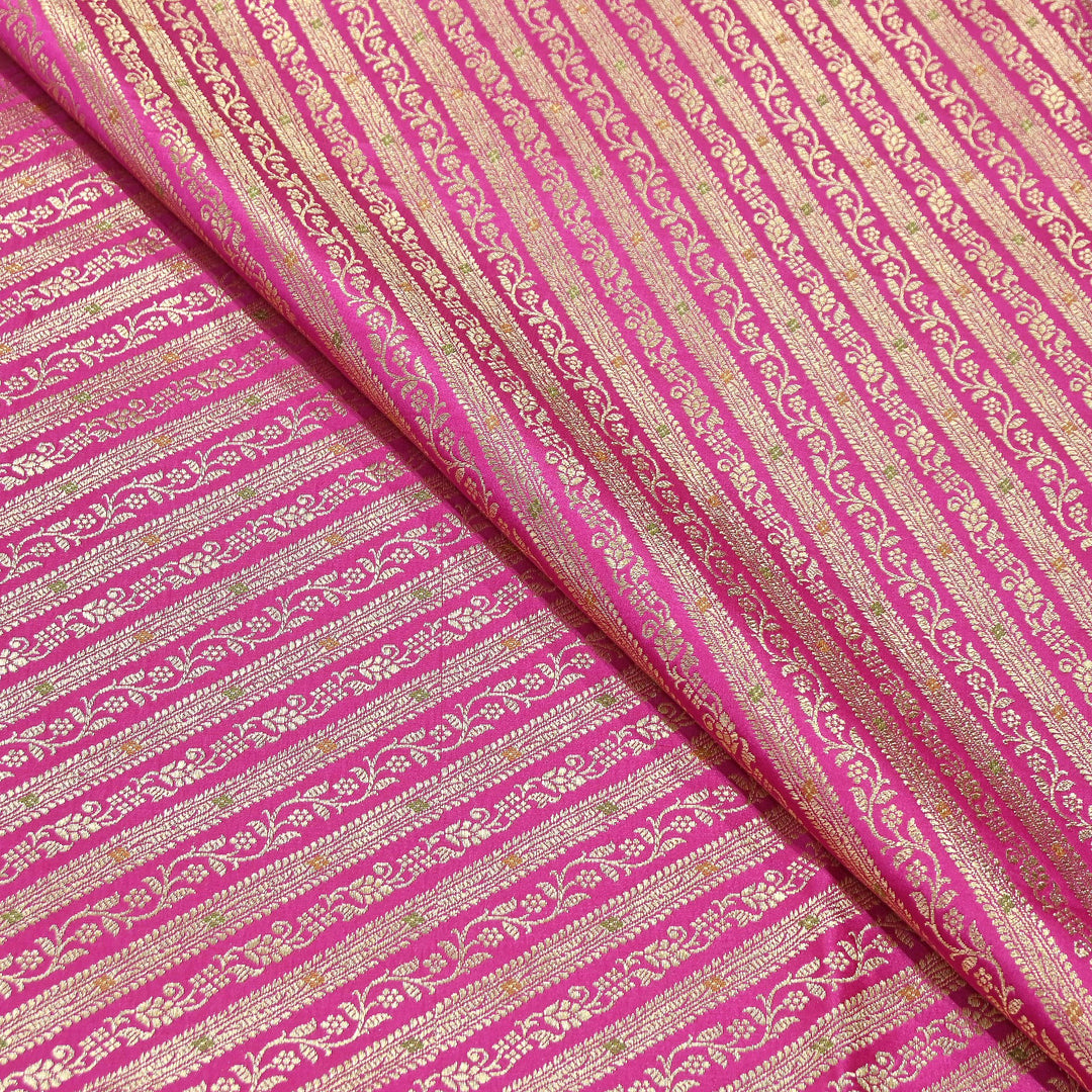Premium Satin Mina Zari Brocade Fabric for Designer Ethnic Wear | 001809-5