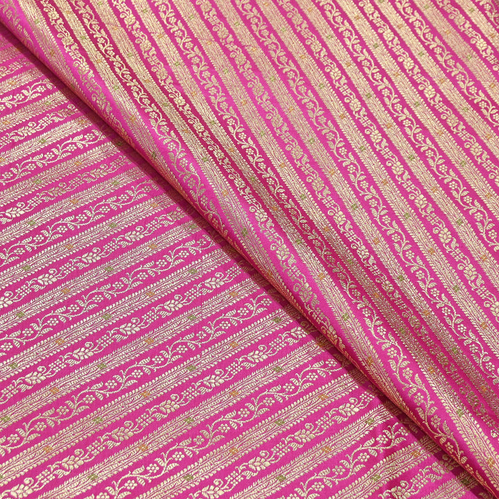 Premium Satin Mina Zari Brocade Fabric for Designer Ethnic Wear | 001809-5