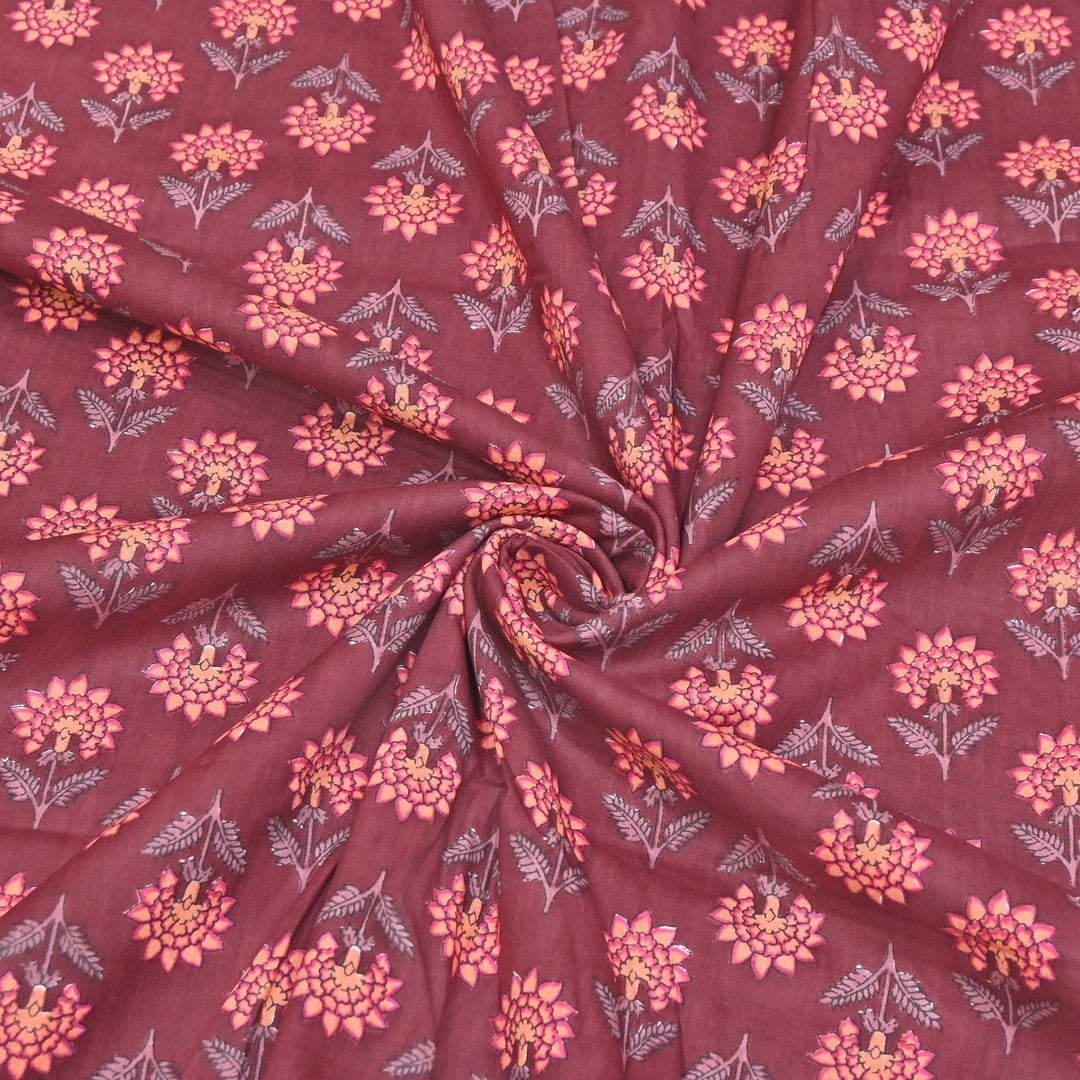 Premium Cotton Printed Fabric – Soft Breathable Designer Cotton Fabric - 000350-H5