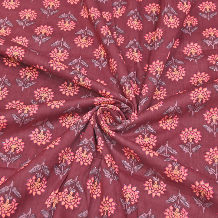 Premium Cotton Printed Fabric – Soft Breathable Designer Cotton Fabric - 000350-H5