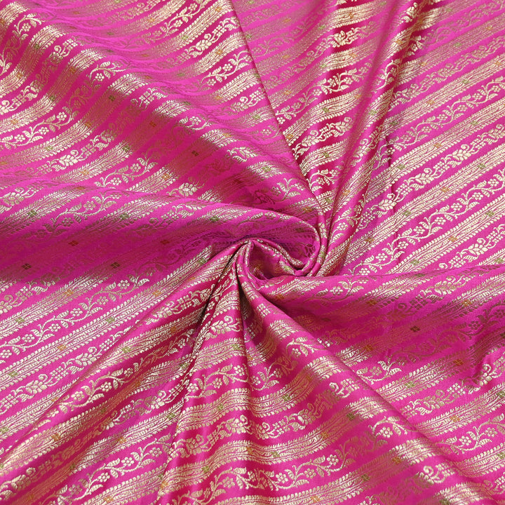 Premium Satin Mina Zari Brocade Fabric for Designer Ethnic Wear | 001809-5