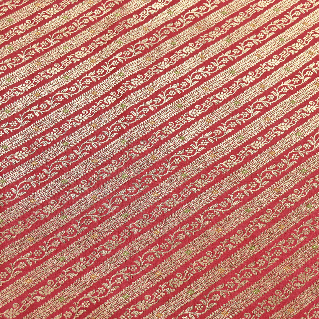 Premium Satin Mina Zari Brocade Fabric for Designer Ethnic Wear | 001809-6