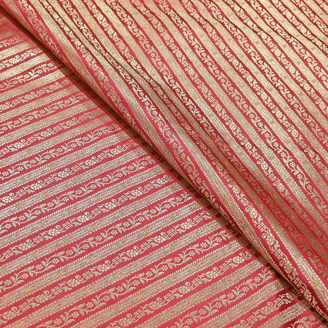 Premium Satin Mina Zari Brocade Fabric for Designer Ethnic Wear | 001809-6