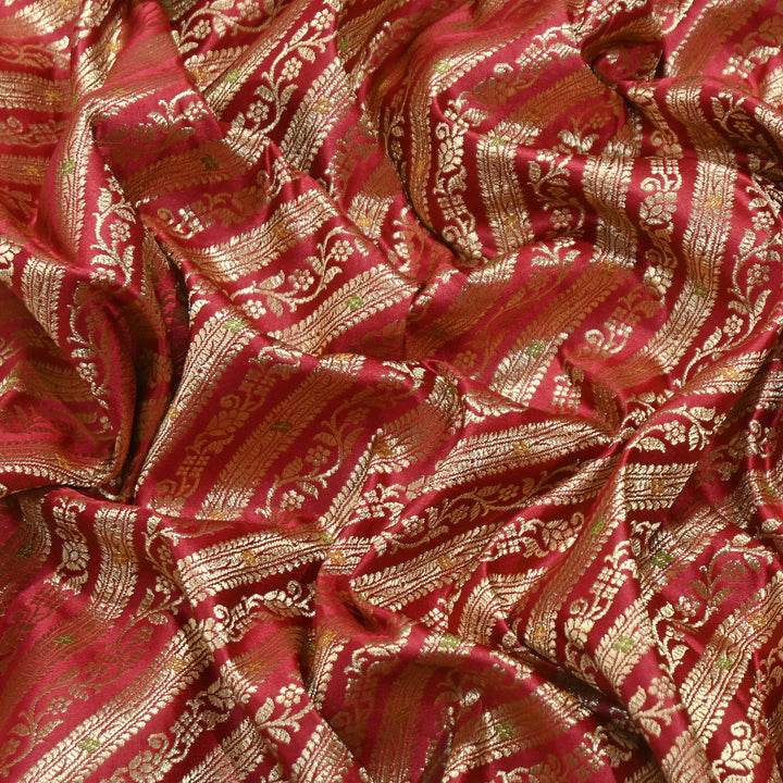 Premium Satin Mina Zari Brocade Fabric for Designer Ethnic Wear | 001809-6