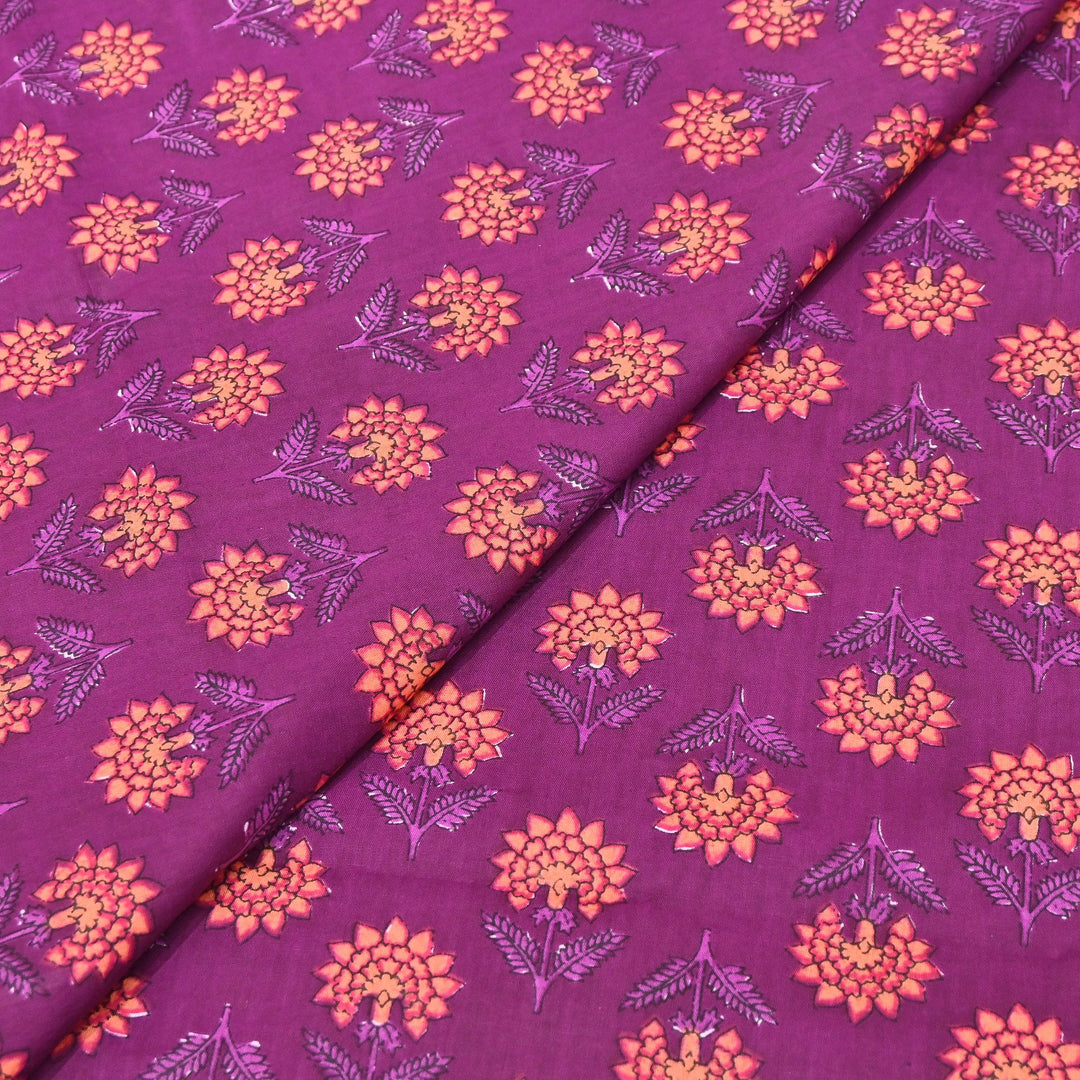 Premium Cotton Printed Fabric – Soft Breathable Designer Cotton Fabric - 000350-H7