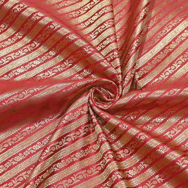 Premium Satin Mina Zari Brocade Fabric for Designer Ethnic Wear | 001809-6