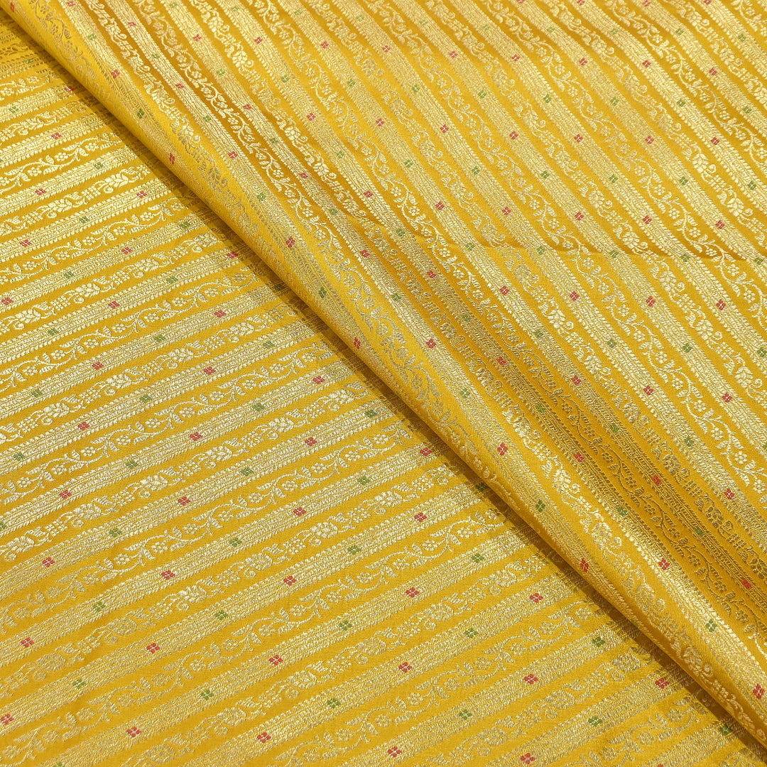 Premium Satin Mina Zari Brocade Fabric for Designer Ethnic Wear | 001809-8