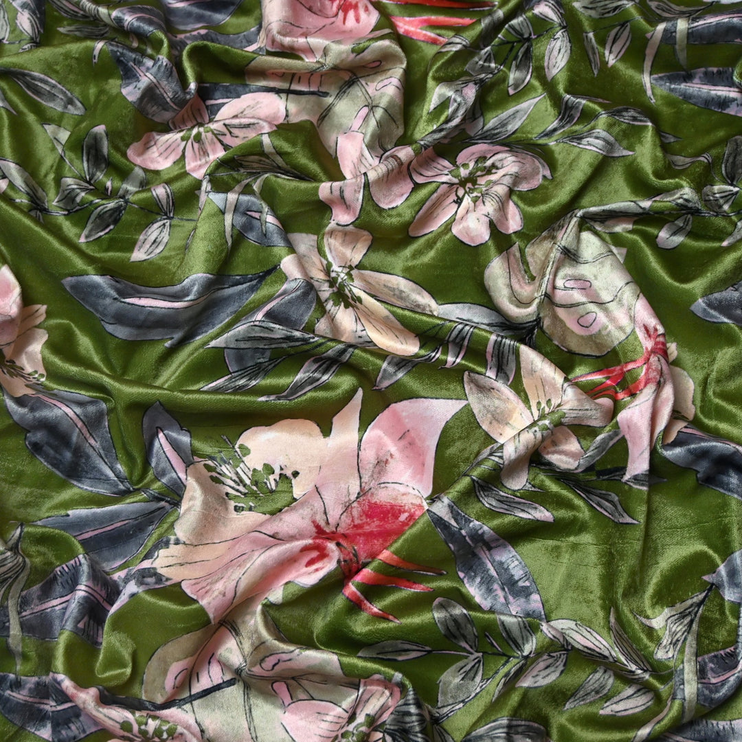 Velvet Digital Print Fabric