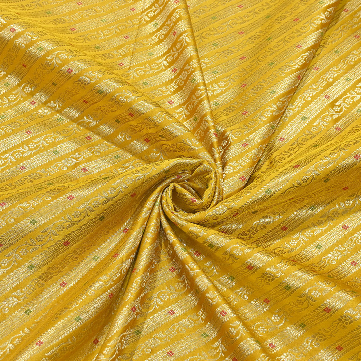 Premium Satin Mina Zari Brocade Fabric for Designer Ethnic Wear | 001809-8