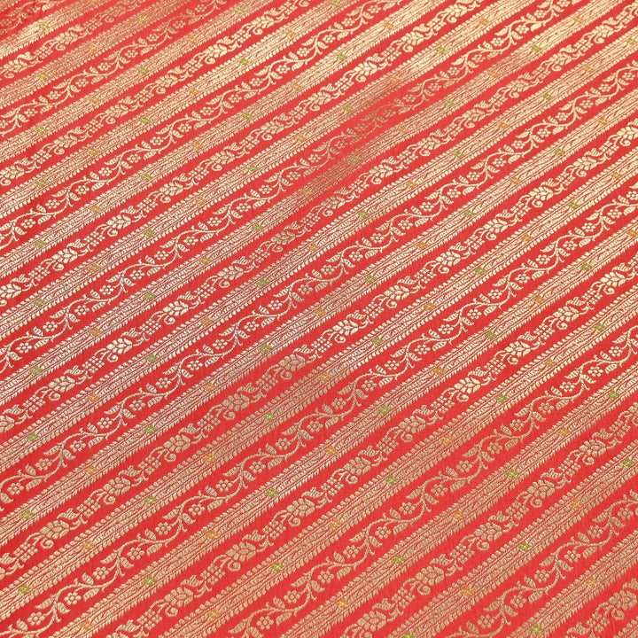 Premium Satin Mina Zari Brocade Fabric for Designer Ethnic Wear | 001809-9