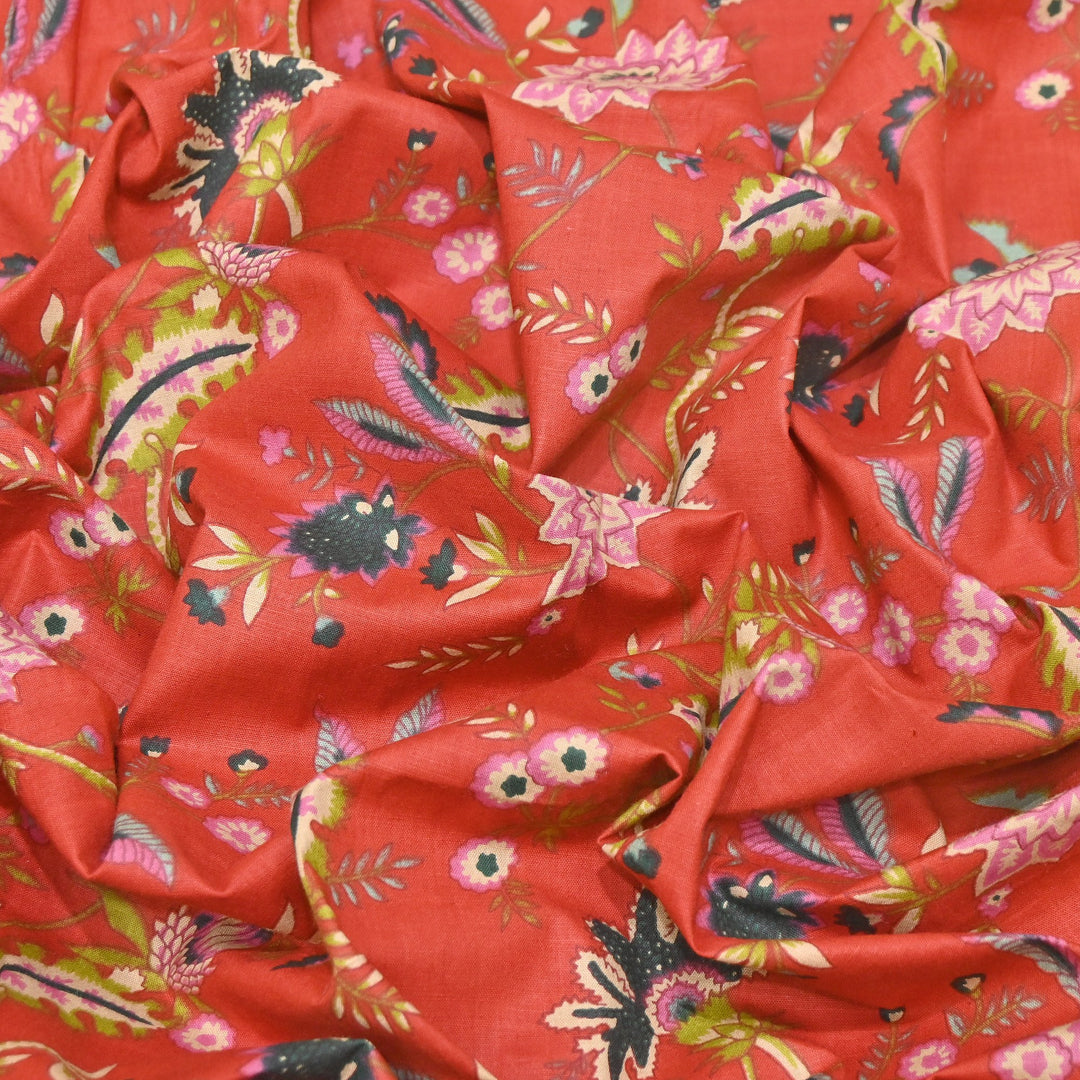 Premium Cotton Printed Fabric – Soft Breathable Designer Cotton Fabric - 000350-H14