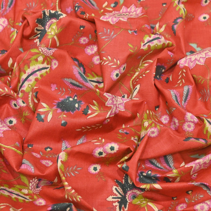 Premium Cotton Printed Fabric – Soft Breathable Designer Cotton Fabric - 000350-H14