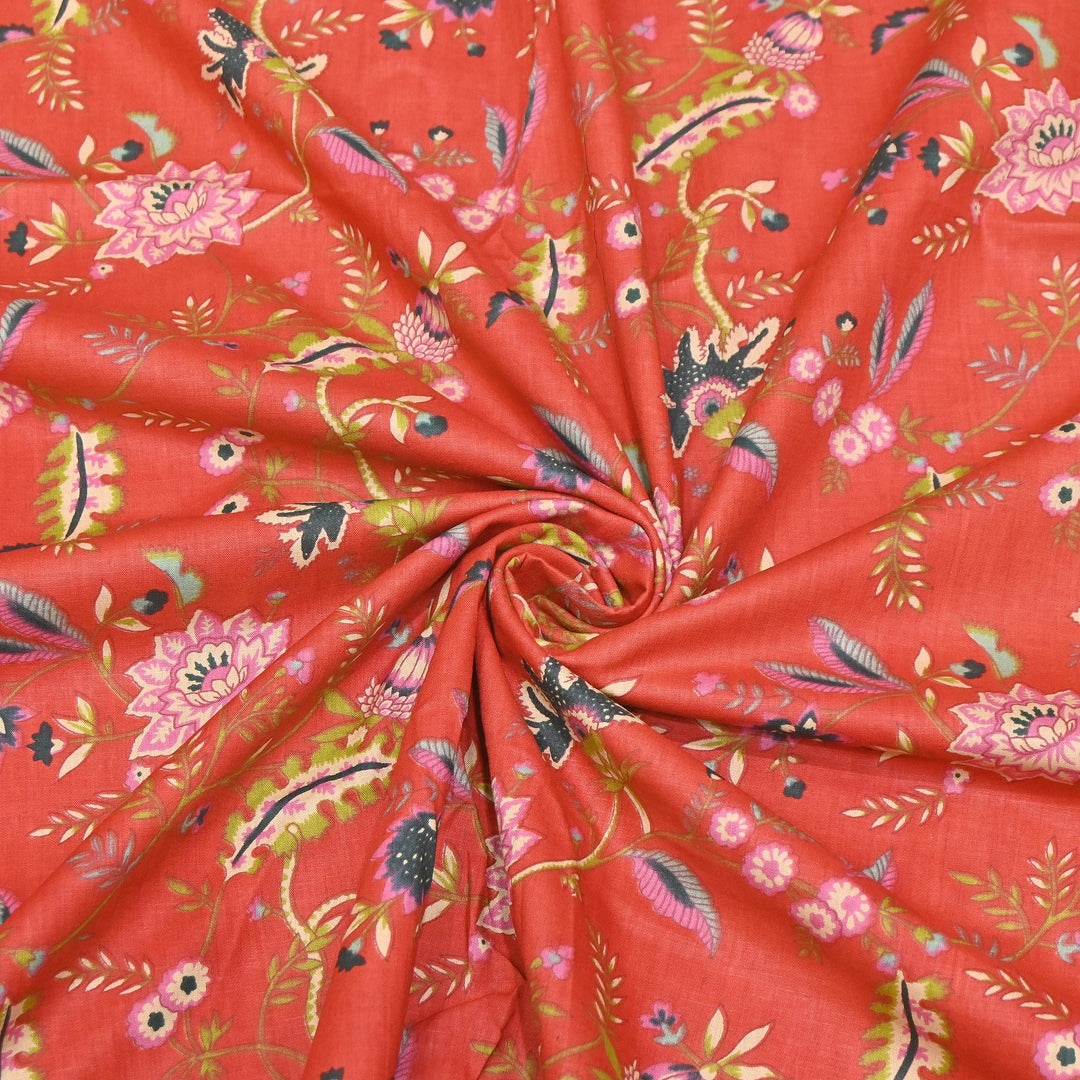Premium Cotton Printed Fabric – Soft Breathable Designer Cotton Fabric - 000350-H14