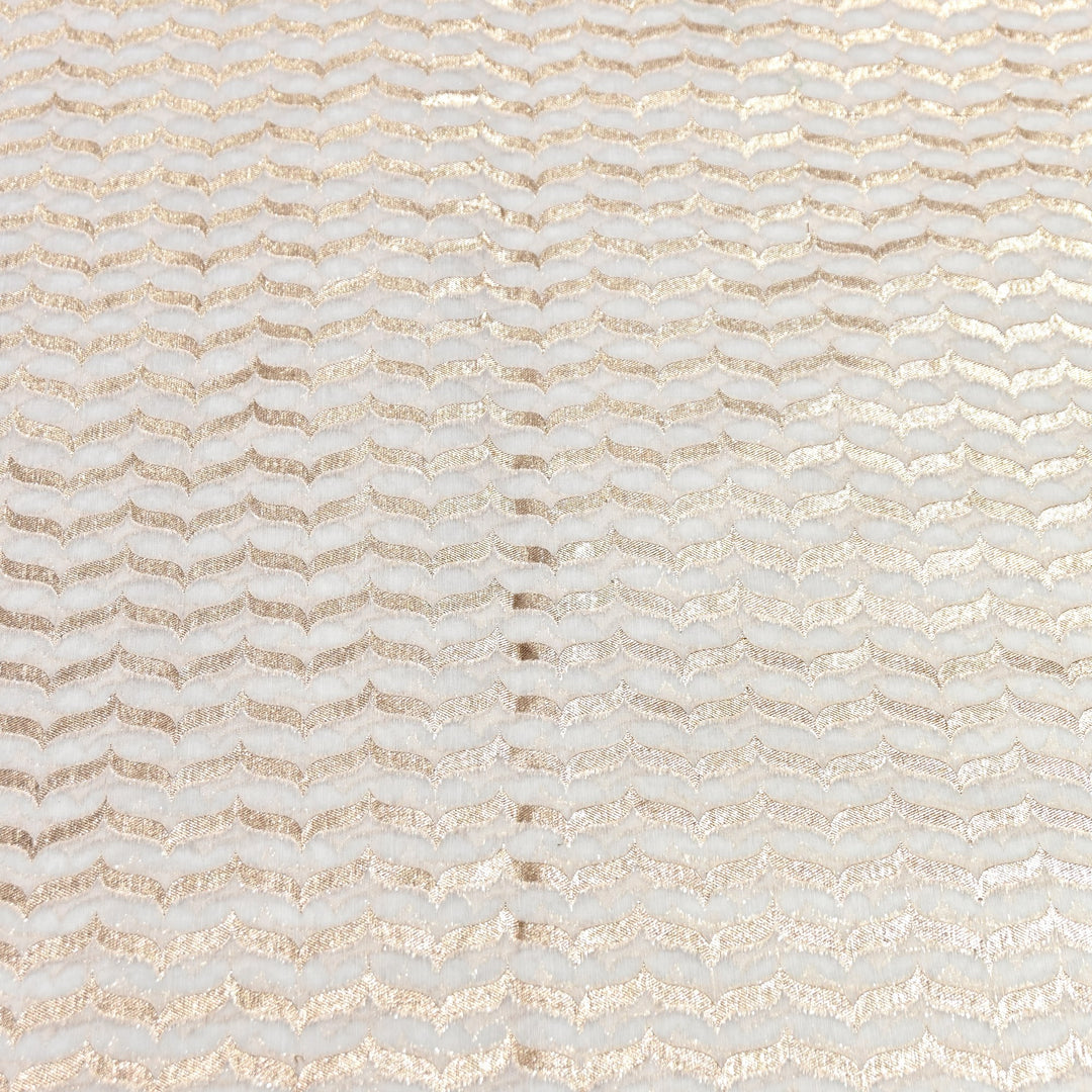 Banarasi Chanderi Zari Fabric 44" – Elegant Designer Weave-000485-23