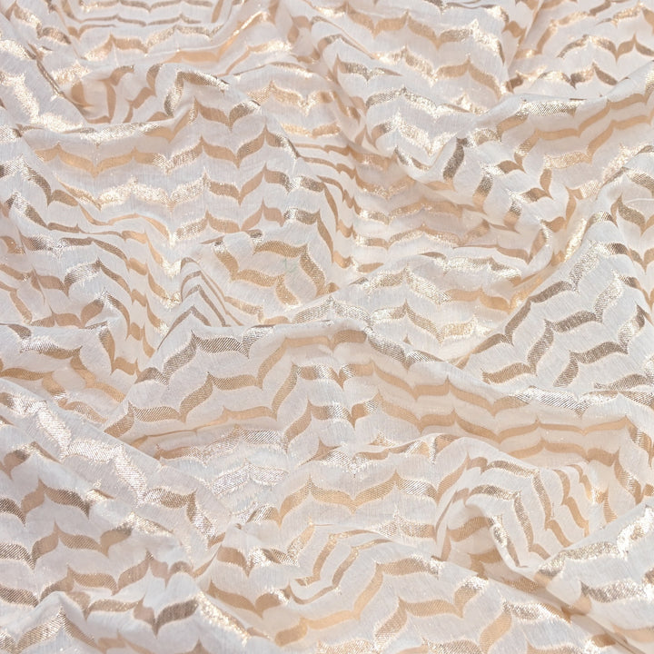 Banarasi Chanderi Zari Fabric 44" – Elegant Designer Weave-000485-23