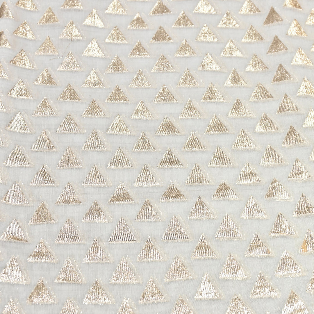 Banarasi Chanderi Zari Fabric 44" – Elegant Designer Weave-000485-24