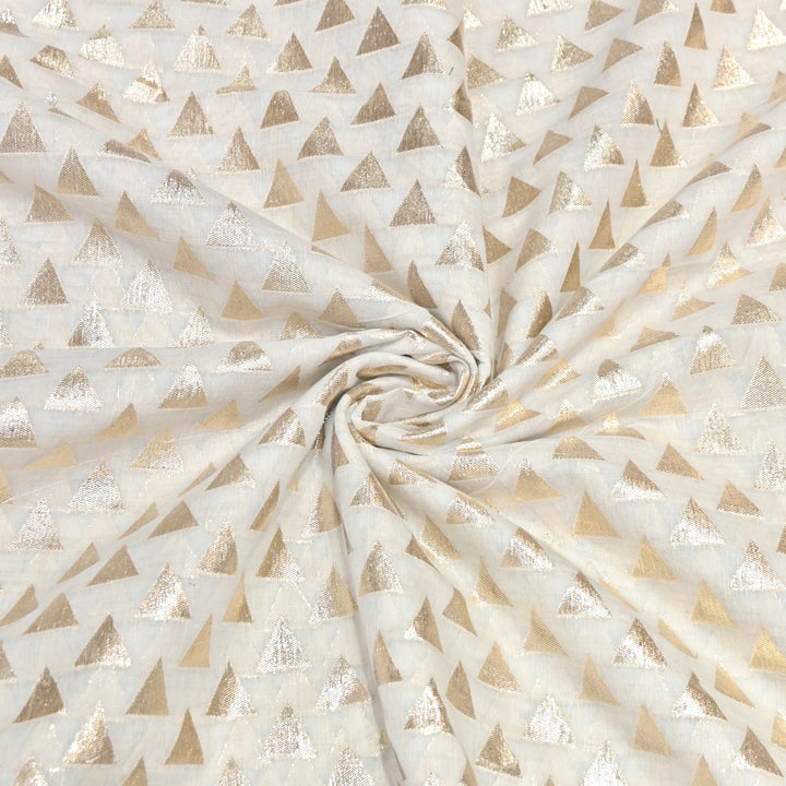 Banarasi Chanderi Zari Fabric 44" – Elegant Designer Weave-000485-24