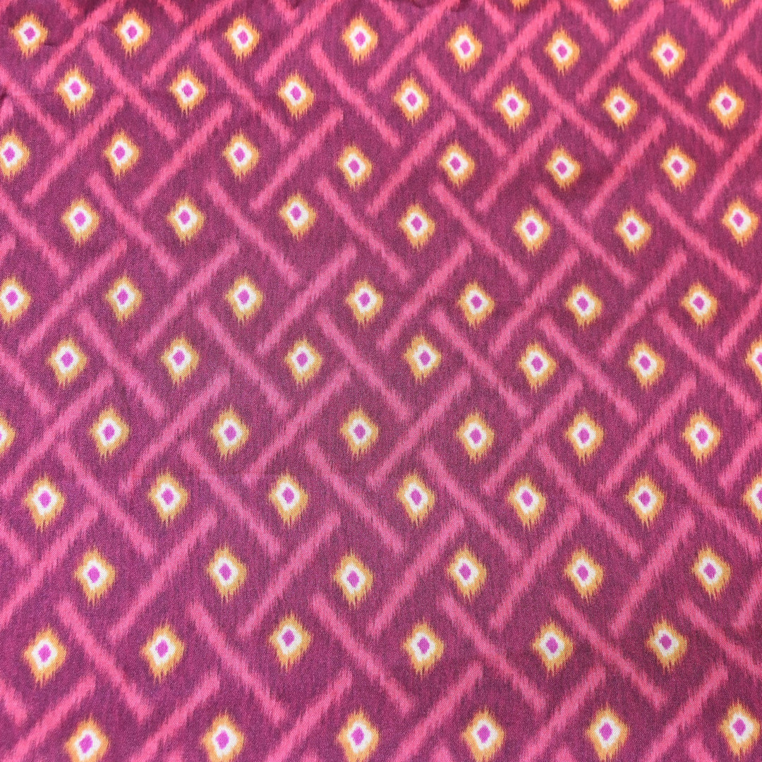 Elegant Modal Satin Digital Print Fabric 6 – Soft Luxury Designer Fabric - 001416- T8