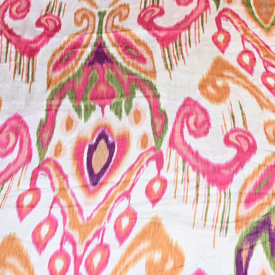 Elegant Modal Satin Digital Print Fabric 6 – Soft Luxury Designer Fabric - 001416- T13