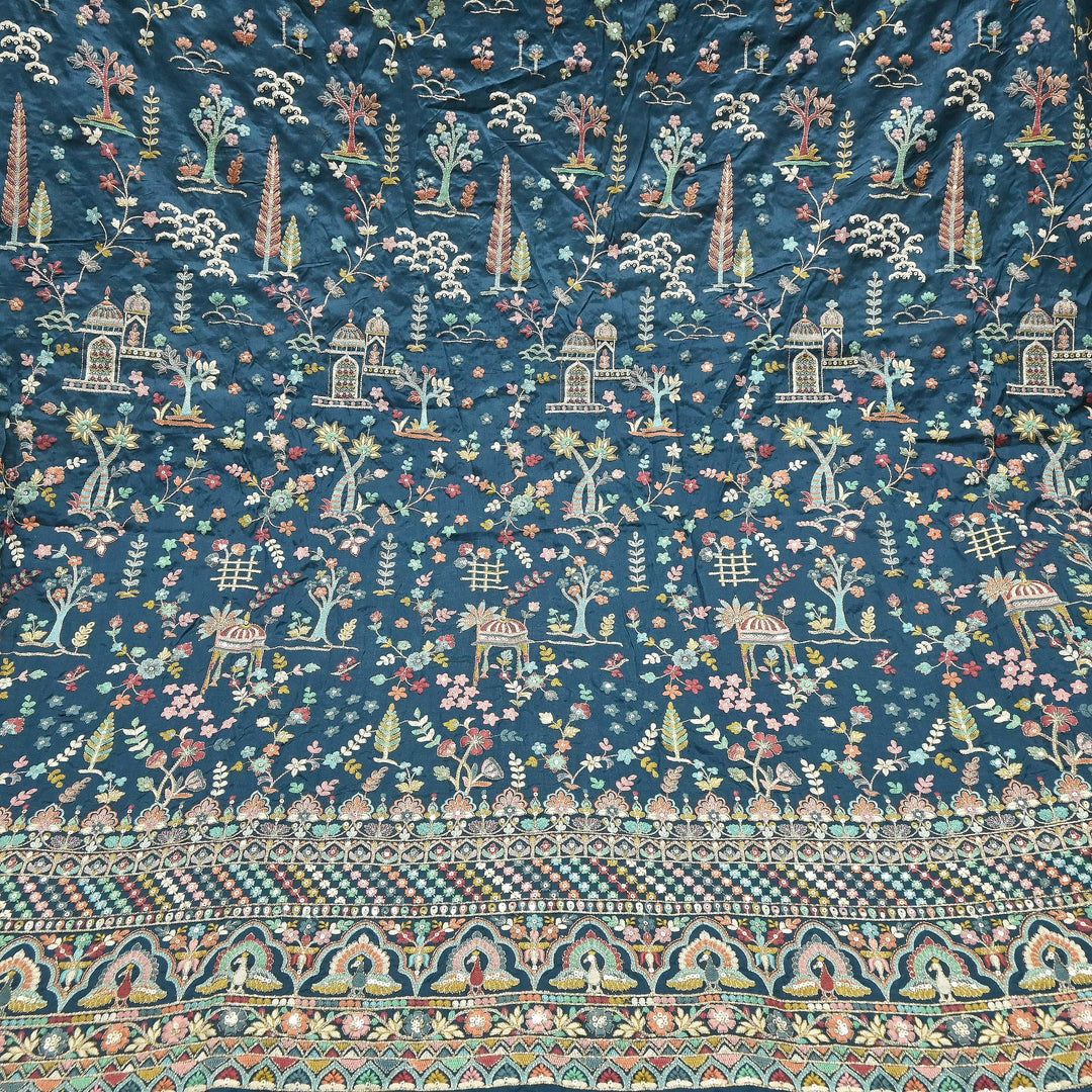 Premium Dyed Bamberg Raw Silk Thread Embroidery Fabric | D30519-1