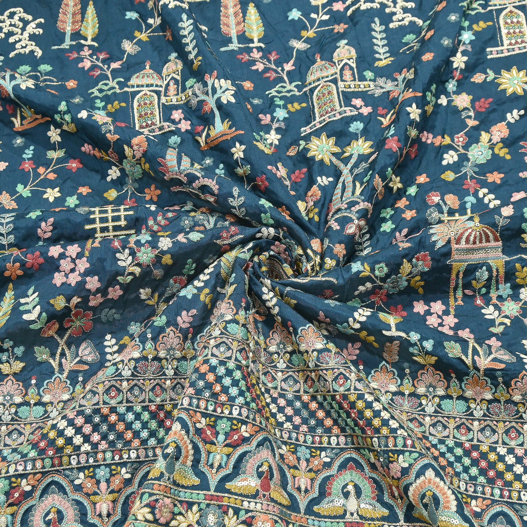Premium Dyed Bamberg Raw Silk Thread Embroidery Fabric | D30519-1