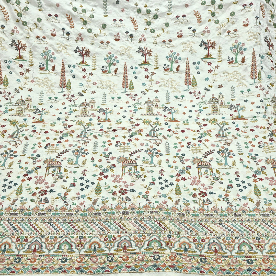 Premium Dyed Bamberg Raw Silk Thread Embroidery Fabric | D30519-2
